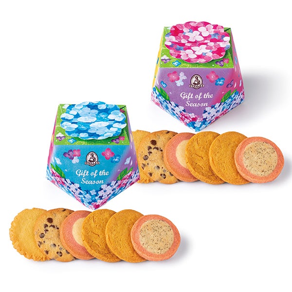 【公式】初夏挨拶あじさいギフト（S）６枚ステラおばさんのクッキーお菓子ギフトクッキー詰め合わせ焼き菓子プレゼント手提げ袋1枚付き小分け個包装手土産贈り物スイーツ