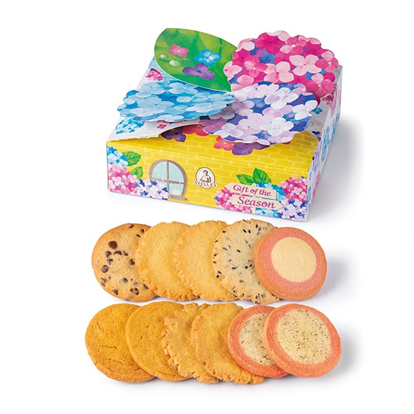 【公式】初夏挨拶あじさいギフト（M）11枚ステラおばさんのクッキーお菓子ギフトクッキー詰め合わせ焼き菓子プレゼント手提げ袋1枚付き小分け個包装手土産贈り物スイーツ
